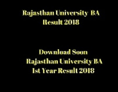 Rajasthan University BA Result 2018