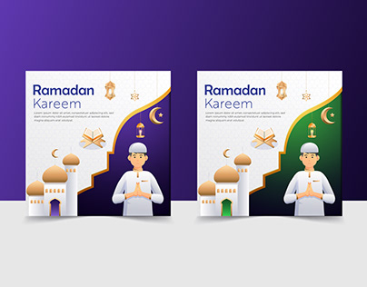 Ramadhan kareem Social media post design tamplate