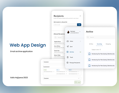Web App Design ┃Email Archive Application