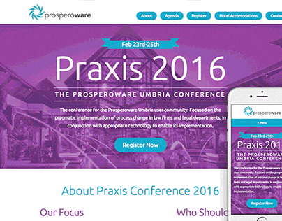 Prosperoware Praxis Bootstrap Landing Page