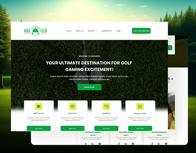 Golf Gaming Website Design