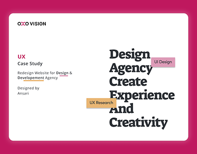 Oxo Vision Design & Development Agency Redesign Concept