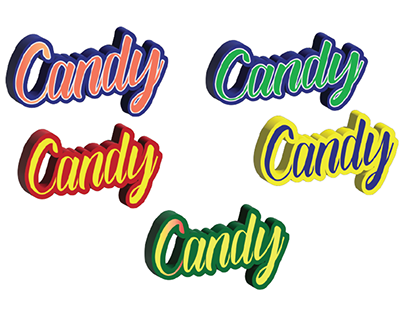 Text design for candy making companies