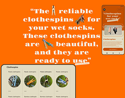 Landing page for The Clothespin