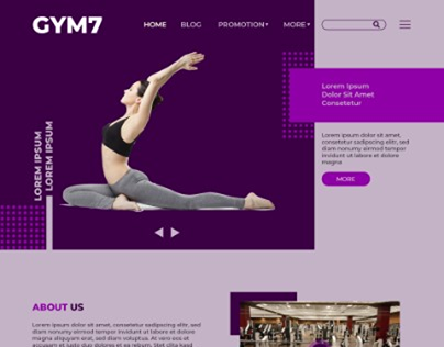 Gym7 fitness website ui ux design