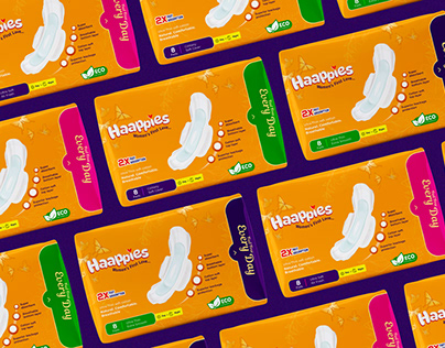 Haappies Sanitary Pads | Package Design