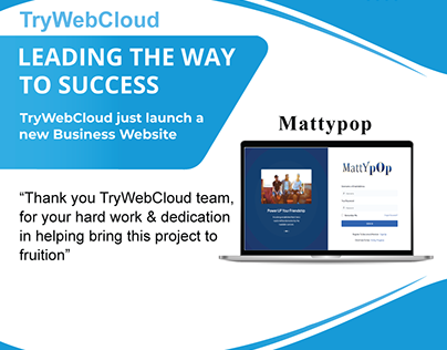 complet project poster design for TryWebCloud company