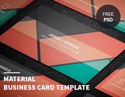 Material Business Card Template (Freebie)