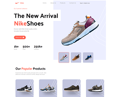 Project thumbnail - Nike website with reactjs and tailwindcss