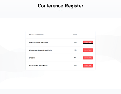 Conferrence Register Landing Page