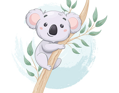 Сute cartoon koala