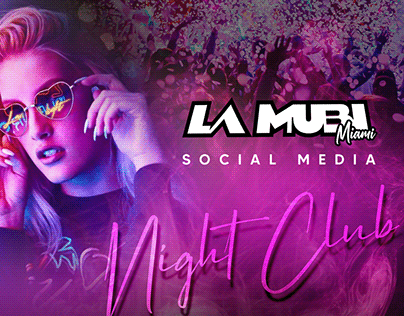 La Mubi Miami Night Club Social Media Design