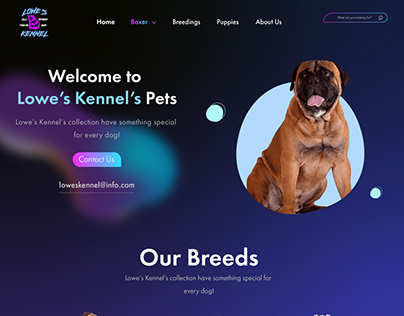 Pet Website Theme | Dog Website | Lowes kennel website