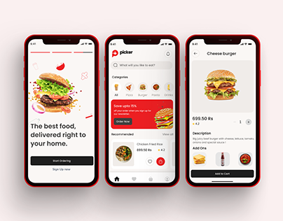 Food Deliver App - Mobile UI/UX Design