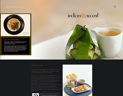 THE INDIAN ACCENT WEBSITE