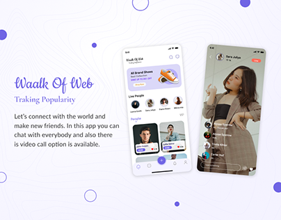 Waalk Of Web Traking Popularity Mobile App UI Kit