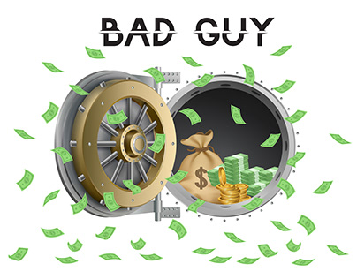 Bank vault background illustration