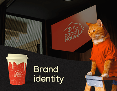 Brand identity for Peach the cat