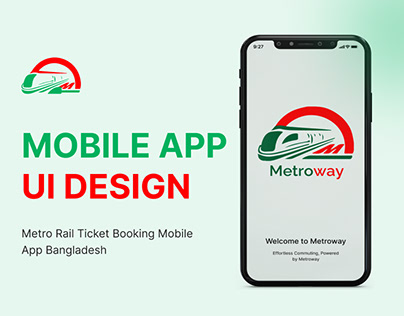 Metro Rail Ticket Booking Mobile App UI Design
