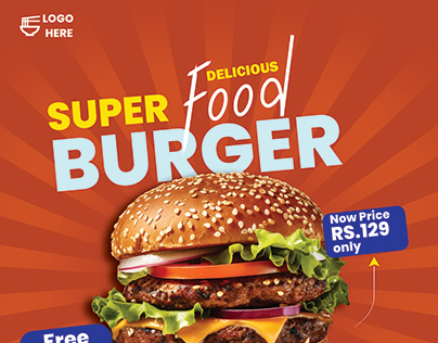 Commercial poster for burger