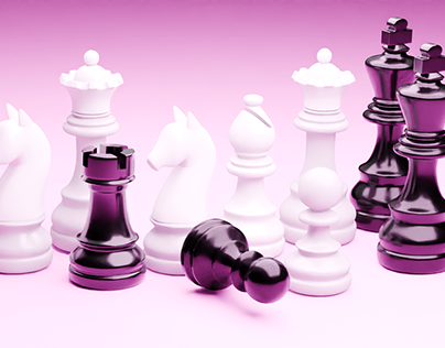 Chess Pieces Render