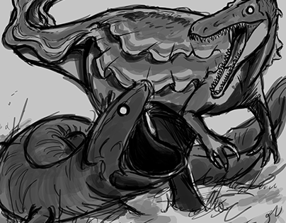 Creature Fight Sketch
