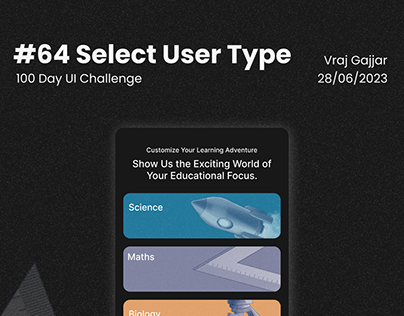 100-Day UI Challenge Day-64 | Select User type