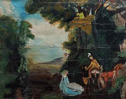 Releitura "Halt During The Hunt " por Watteau