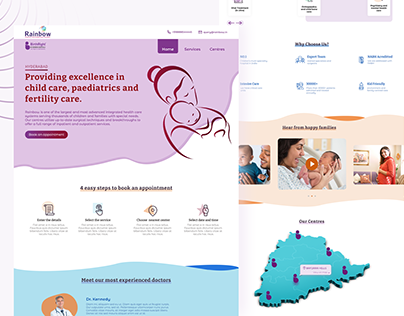 Rainbow hospital website - Redesign