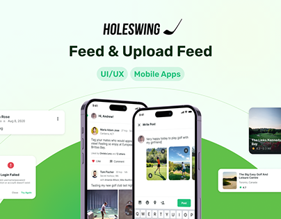 Holeswing UI Kit - Feed & Upload Feed