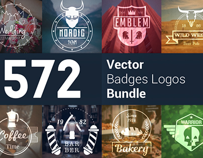 572 Vector Badges Bundle