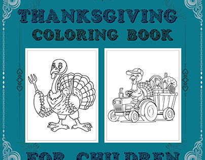 Thanksgiving Coloring Book Page for Children