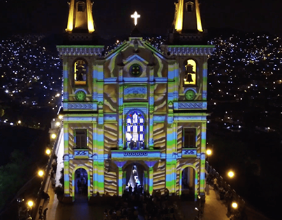 Rio mapping Festival Igreja da Penha