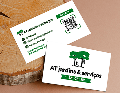 Cartão de visita | Flyer - AT jardins & serviços