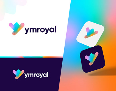 Ymroyal modern logo and brand identity design