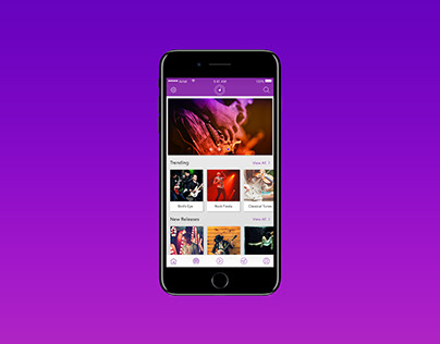 iOS Music App Homescreen