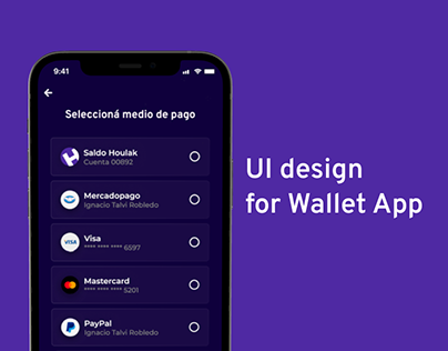 Design challenge - UI design for Digital Wallet App