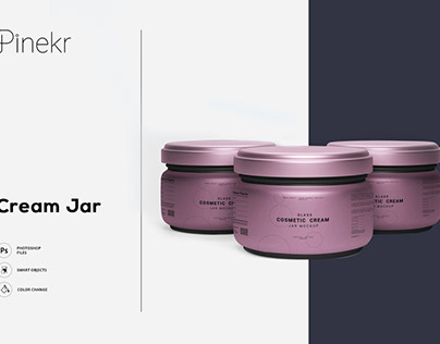 Free Mockup Cream Jar PSD