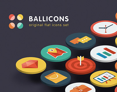 Ballicons – Original Flat Icons Set By: Pixel Buddha