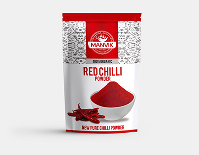Red Chili Powder Pouch Design