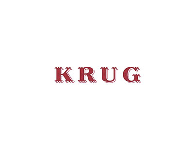 Krug champagne. Logo design.