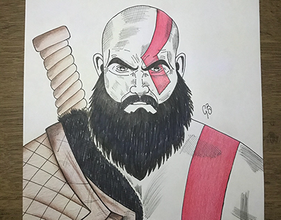 Desenho: Kratos (God of War)