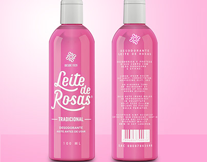 Redesign de Embalagem - Leite de Rosas