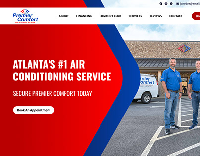 Premier Comfort Services Website Mockup