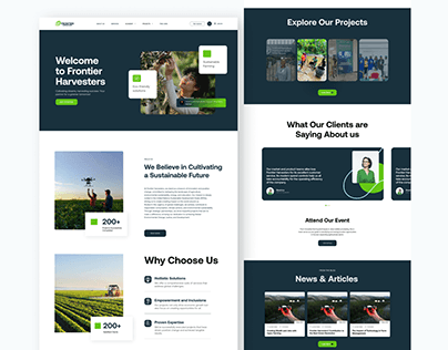 Landing Page Design for Agribusiness Website
