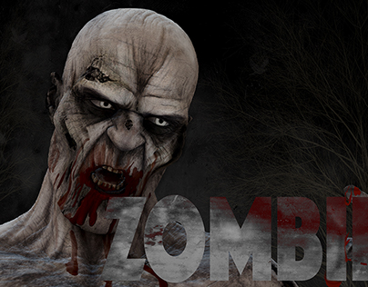 Zombies poster with Adobe Photoshop and Adobe Stock