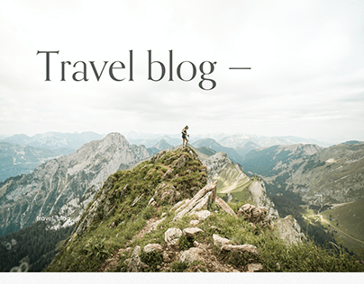 Travel Blog — UI Design