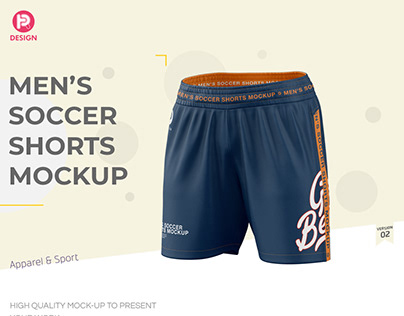 Men's Soccer Shorts Mockup V2