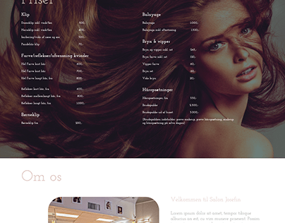 Webpage design - Josefin