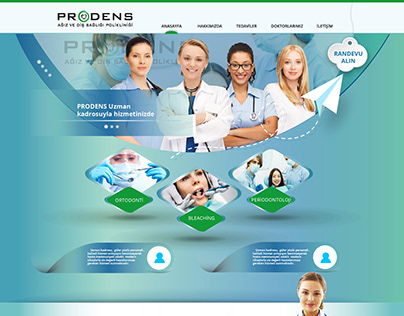 Prodens Ağız ve Diş Sağlığı Web Arayüz Tasarımı